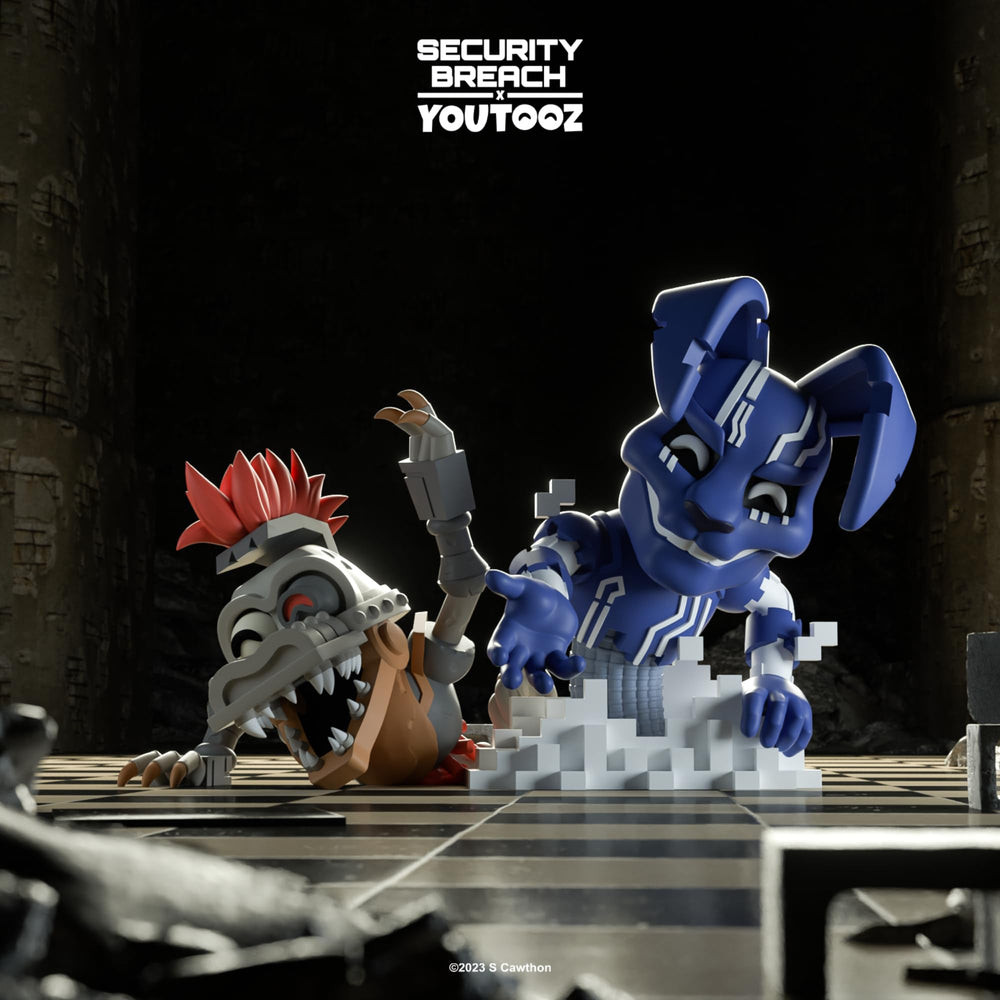 Youtooz FNAF MXES display-ready figure on shelf.