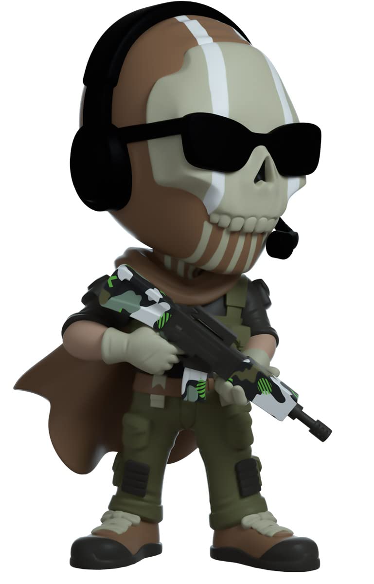 Youtooz Ghost shows tactical vest and pants with detailed texture.