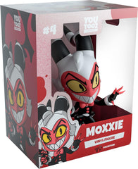 Youtooz Helluva Boss Moxxie figure front view ideal for shelf display.