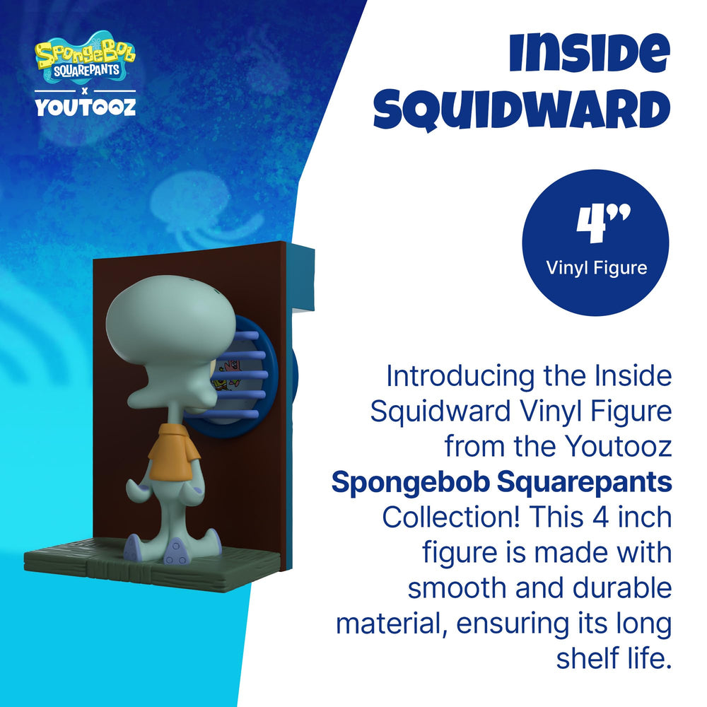 Youtooz Inside Squidward figure side view; perfect shelf centerpiece for collections.