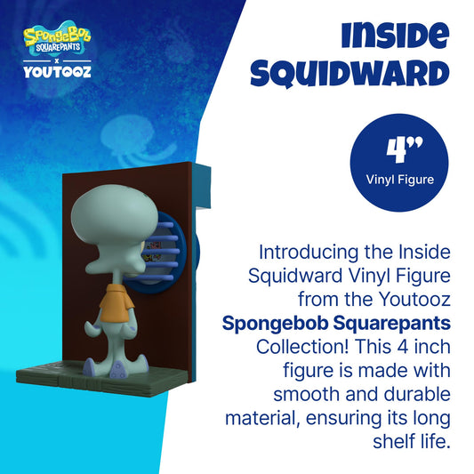 Youtooz Inside Squidward figure side view; perfect shelf centerpiece for collections.