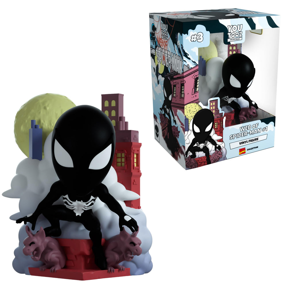 You Tooz Spider-Man in action pose highlights dynamic shelf display