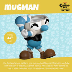 Youtooz Mugman straw detail highlight for collectors' display.