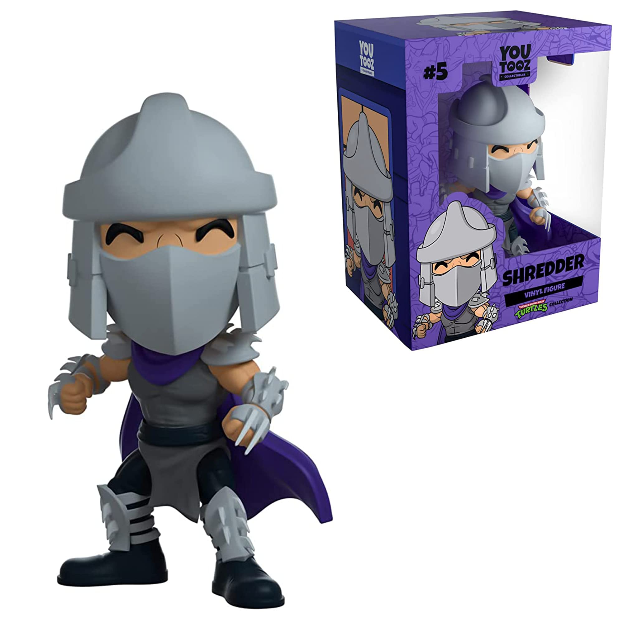 YouTooz Shredder figure 4.6-inch stance for display and desk shelves.