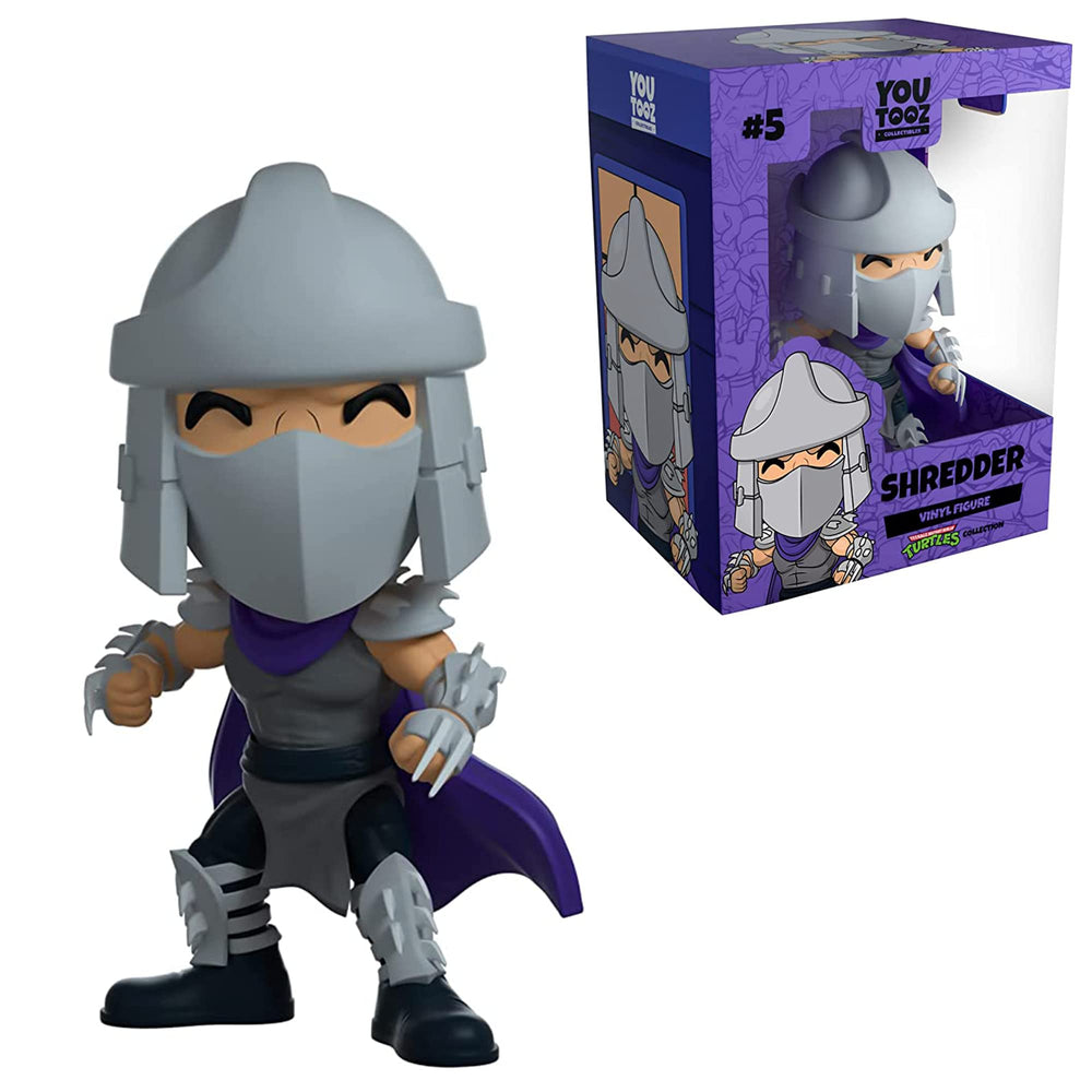 YouTooz Shredder figure 4.6-inch stance for display and desk shelves.
