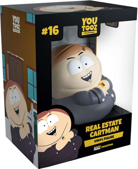 Youtooz Real Estate Cartman figure, 3.1in, desk display-ready.