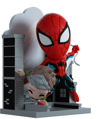 Youtooz Spider-Man swinging silhouette for dynamic display