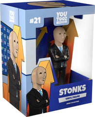 Youtooz Stonks figure front view for desk display and meme collection.