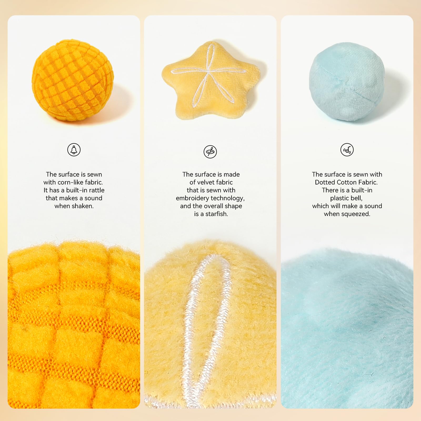 Youuys Mermaid tissue box toy seashell rattle adds auditory cues for early listening skills.