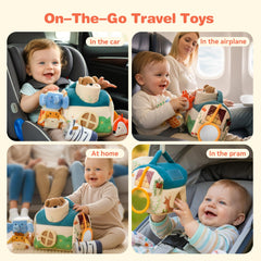 Youuys travel sensory toy self-storage house keeps parts organized during trips.