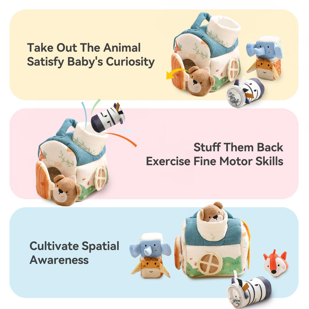 Youuys travel sensory toy soft corduroy texture stimulates tactile exploration.
