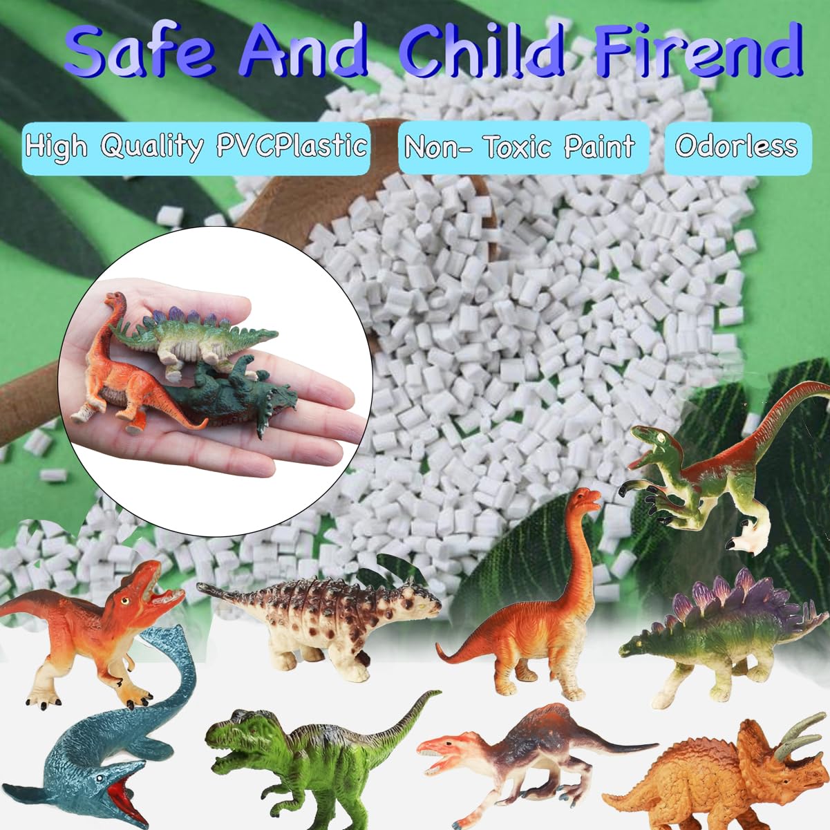 Yowlieu Stegosaurus figure enhances color rich play scenes