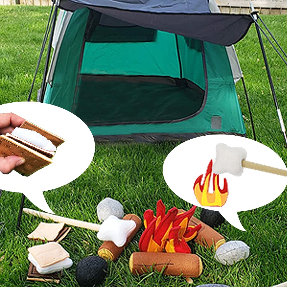 Yowlieu gray mat anchors campsite for cozy play sessions