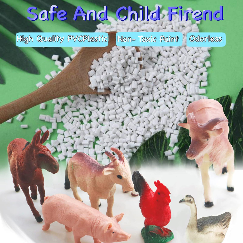 Yowlieu 8-pcs big animal figurines dairy cow ideal for constructive pretend farming.