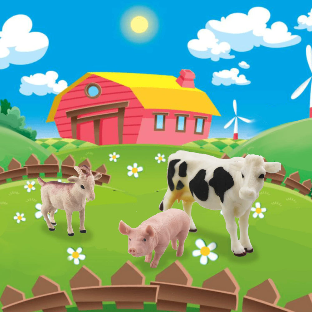 Yowlieu 8-pcs big animal figurines rooster supports imaginative play and color-rich farm scenes.