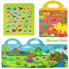 Yowlieu dinosaur world scene stickers spark curiosity and storytelling.