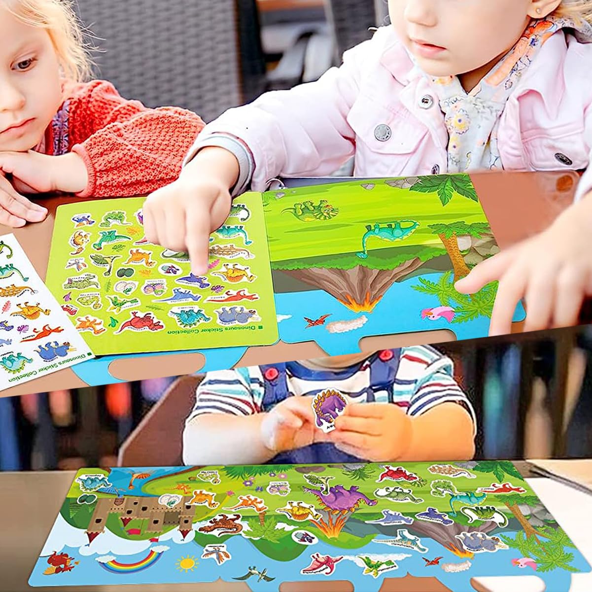 Yowlieu kids enjoy imaginative sticker play and learning.