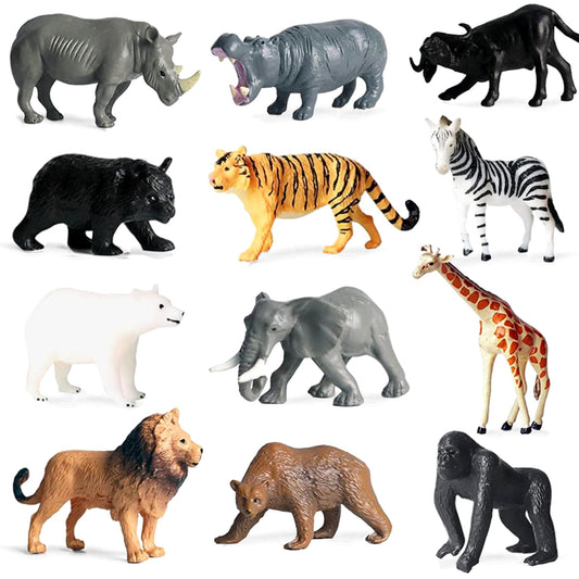 Yowlieu safari elephant figurine for imaginative play and learning