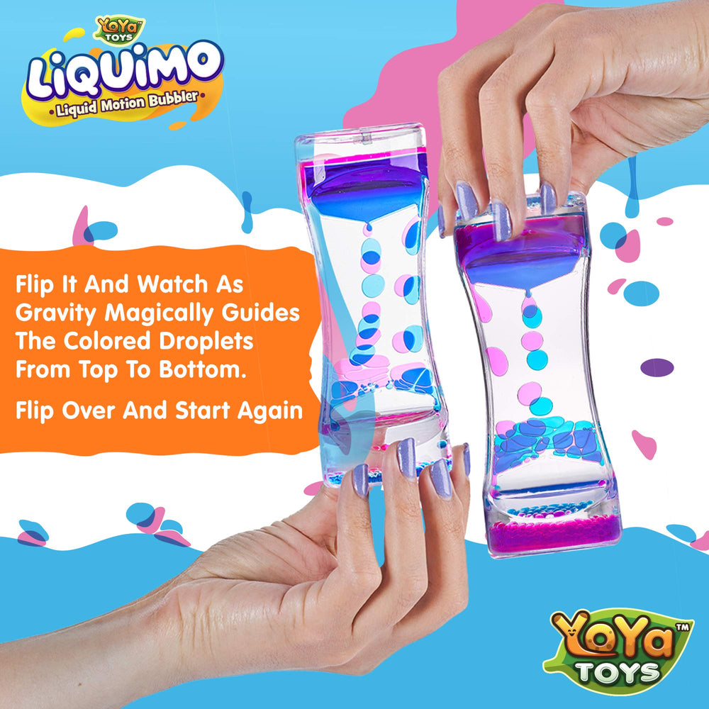 Close-up of flowing colors in YoYa Liquimo bubbler for visual tracking