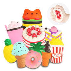 YOYI jumbo squishies hamburger image for tactile play and stress relief.