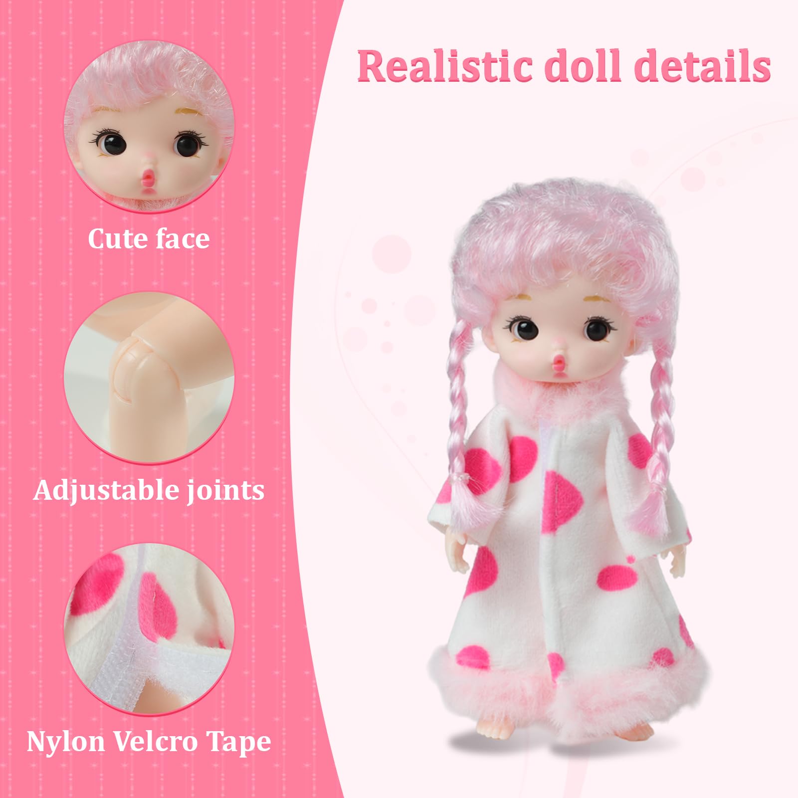 YOYOExment princess dolls with glittering dresses and coordinated tiaras and shoes.