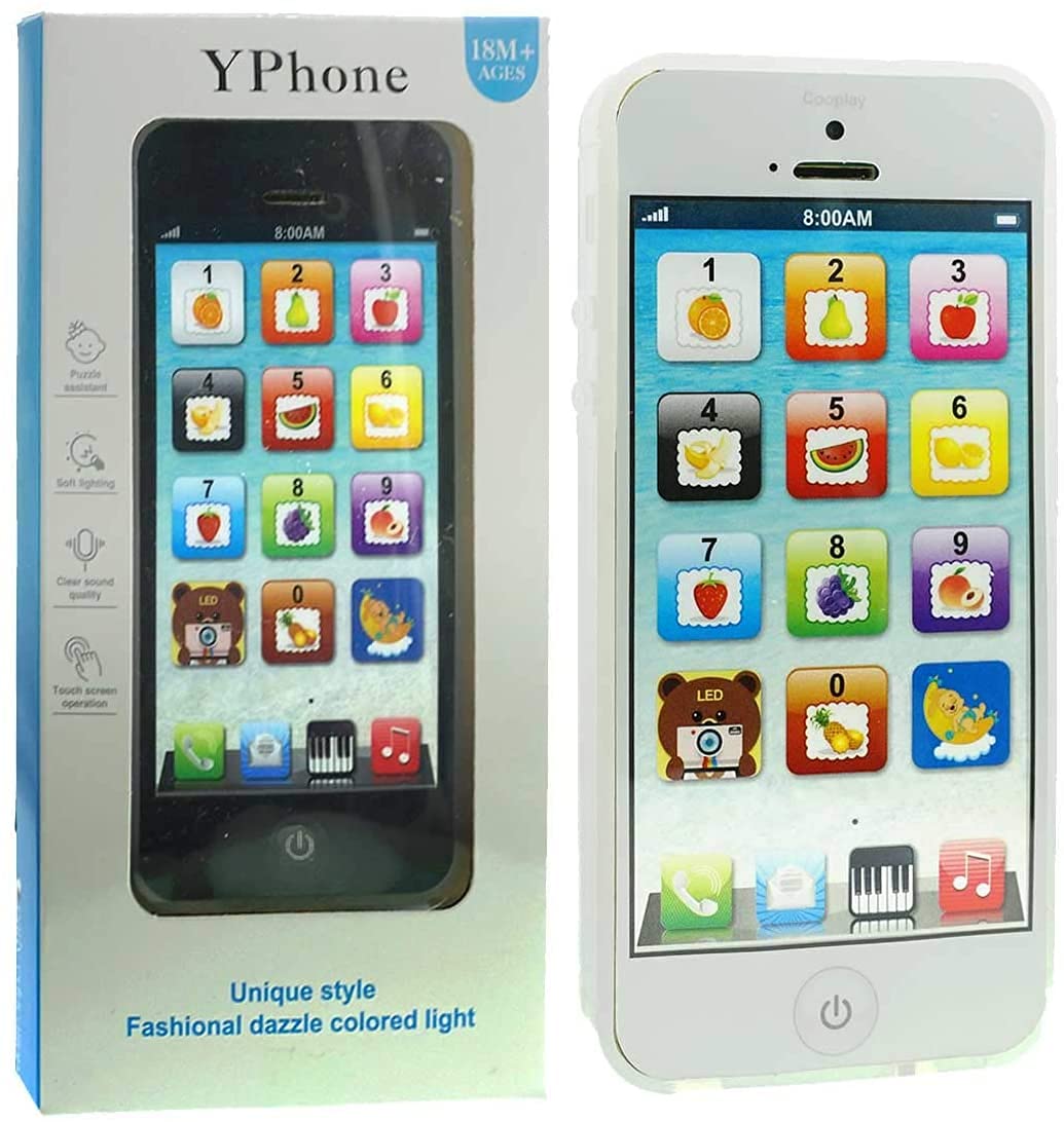 YOYOSTORE Kids Learning Phone front view highlights interactive songs for early learning.