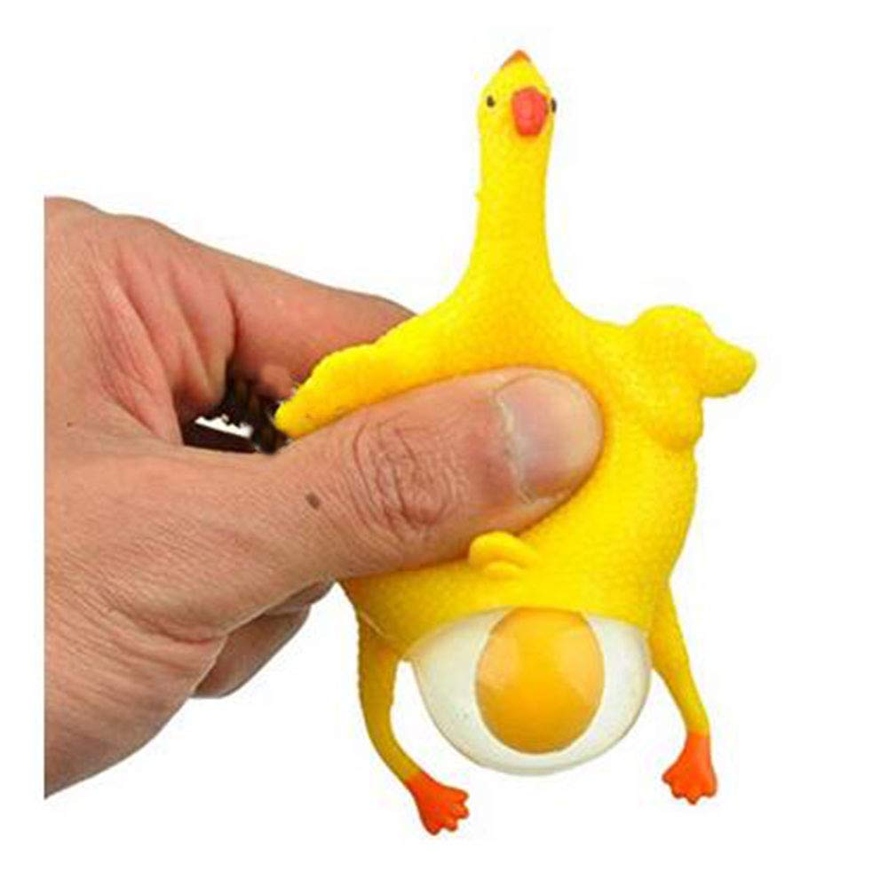 YOYOSTORE chicken squishy with egg pop for stress relief and fidget fun.