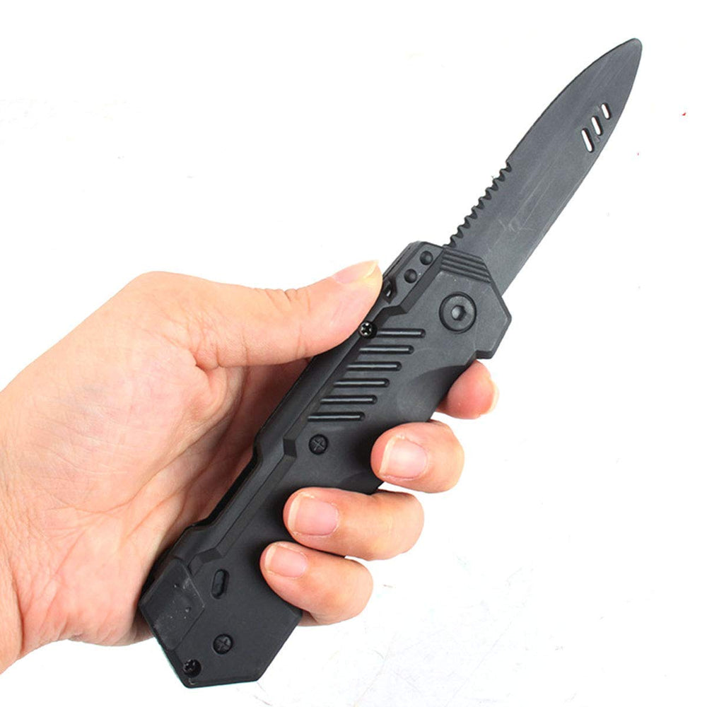 YOYOSTORE Trick Knife toy, handle-front view, ideal party prank prop.