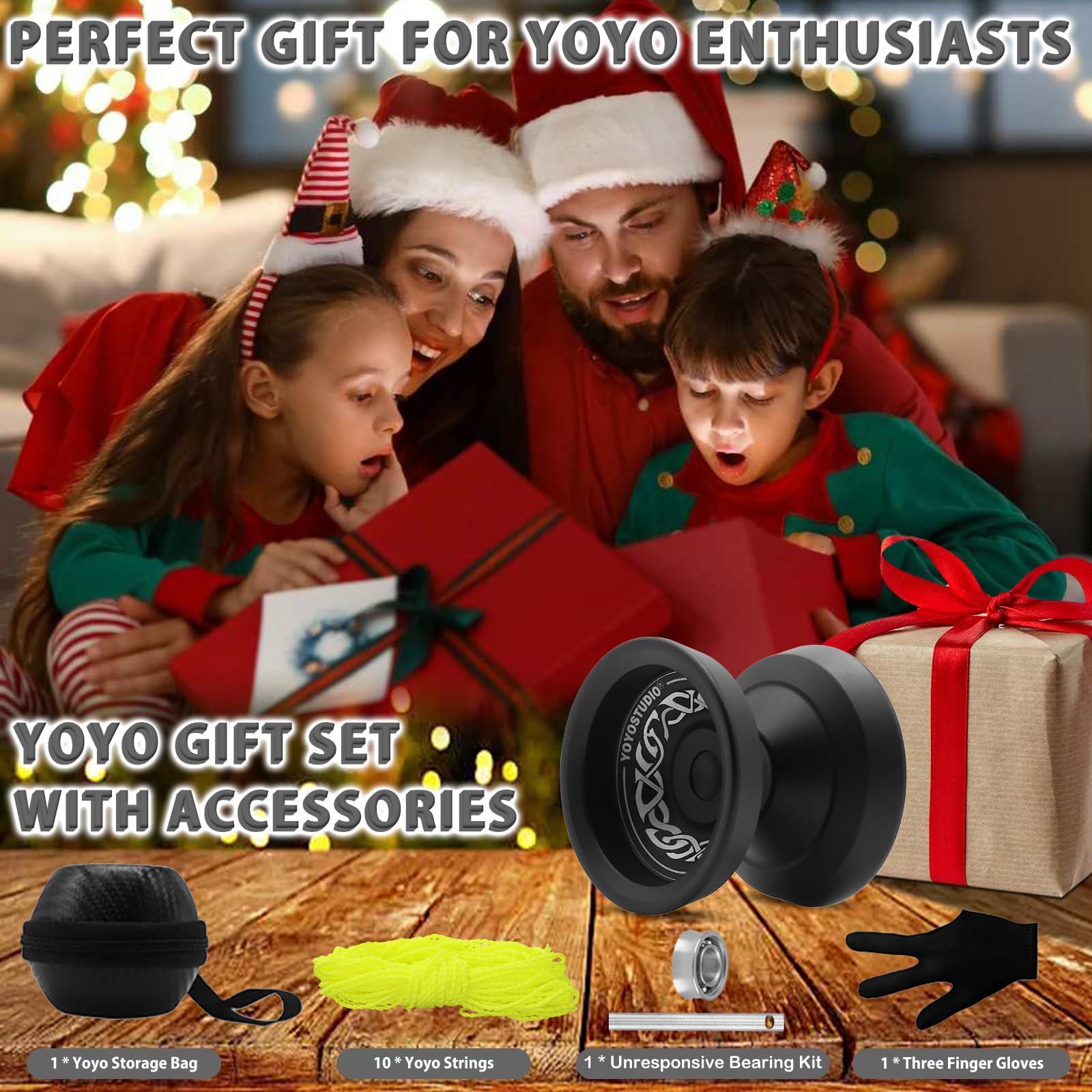 YOYOSTUDIO F25 complete starter kit includes bearing, tools, strings, case.