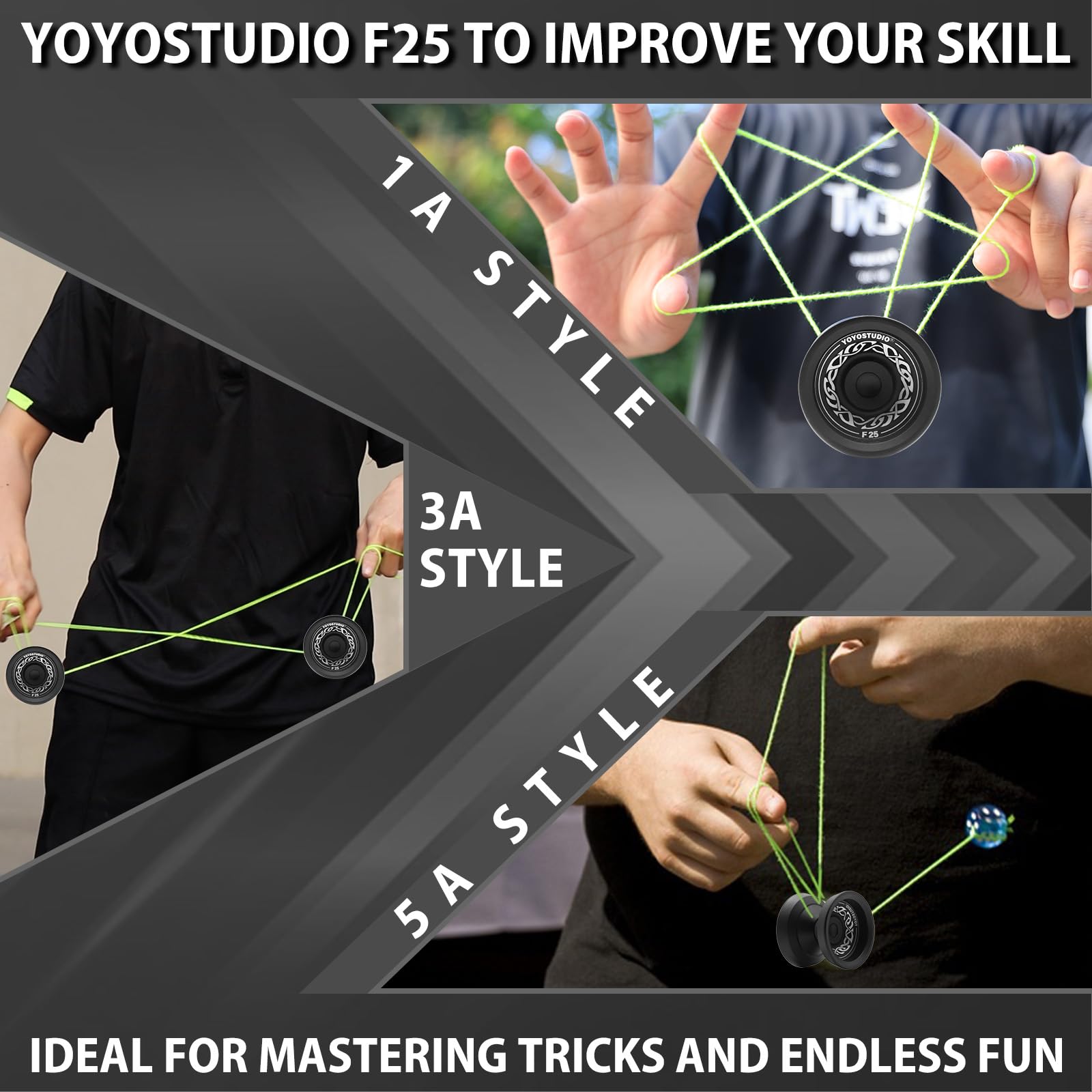 YOYOSTUDIO F25 three-finger glove included for comfortable practice.