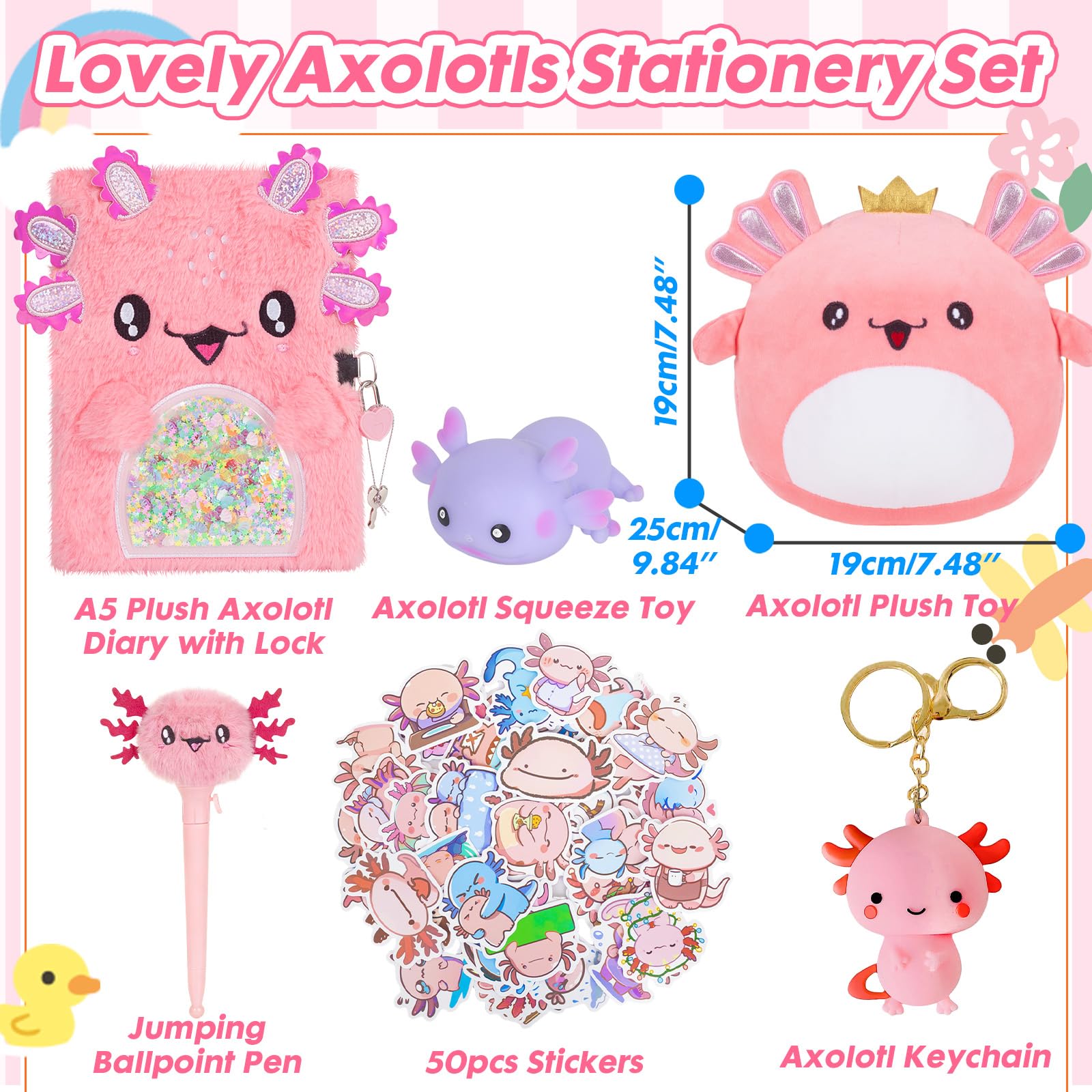 YOYTOO axolotl plush toy for cuddling and naps