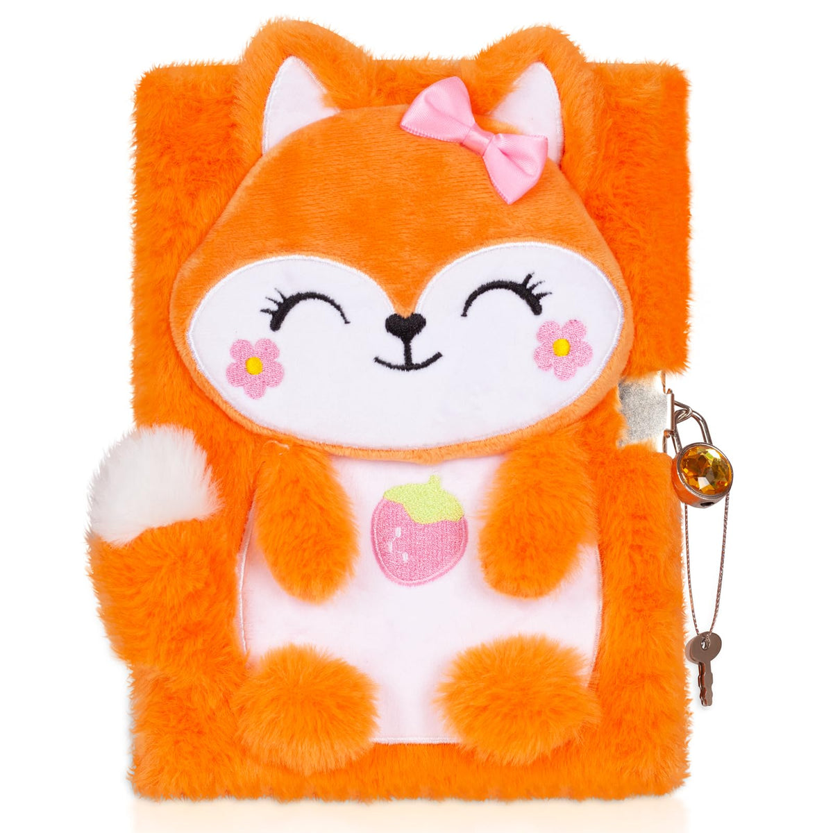 YOYTOO Fox Diary cover with plush fox inviting writing