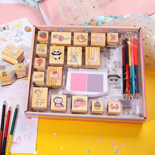 YOYTOO mermaid wooden stamp set sparks creative scenes and art projects.