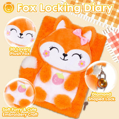 YOYTOO plush fox embroidery details on the diary