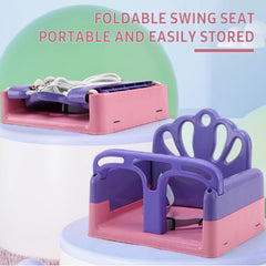 Yozoia foldable toddler swing in indoor playroom for versatile use.