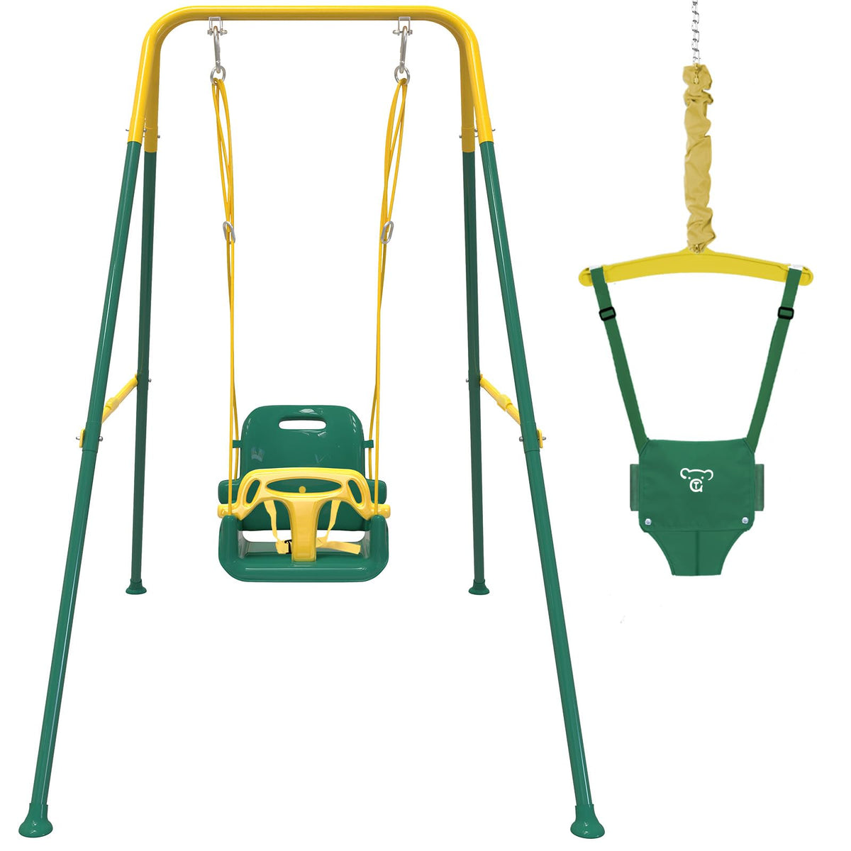 Yozoia Taleco 2-in-1 swing and jumper in action for safe versatile play