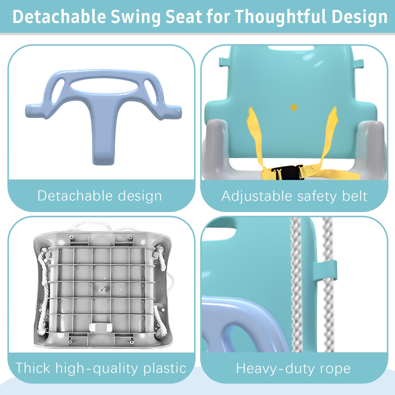 Yozoia Taleco Gear foldable swing frame shown for quick storage.