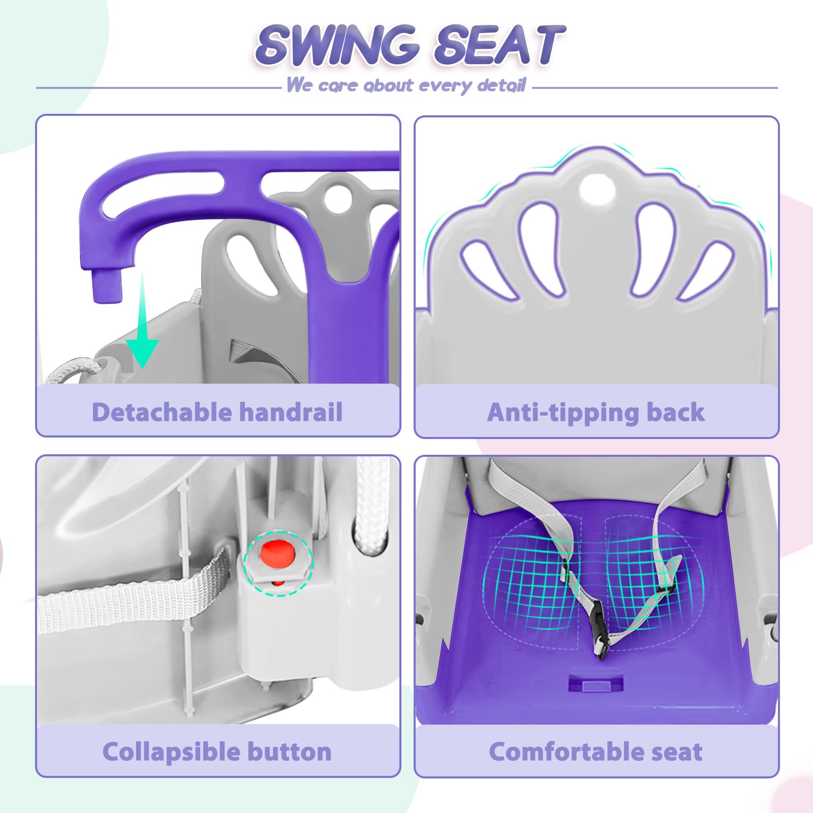 Yozoia Taleco safety-certified swing ensuring stability during play