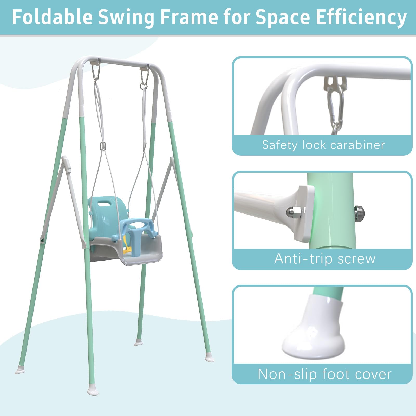 Yozoia toddler swing for indoor and outdoor use.