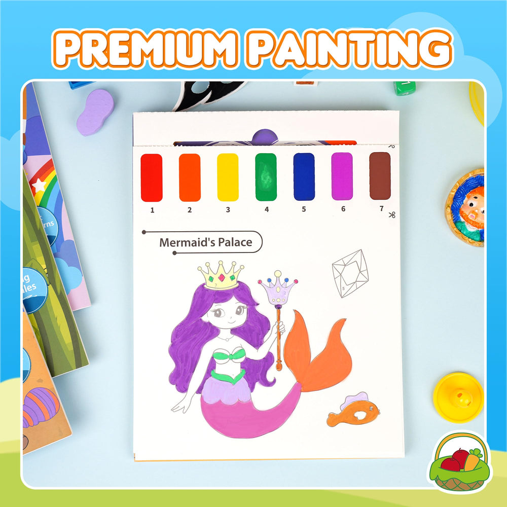 YPLUS Mermaid sea theme page with undersea color play