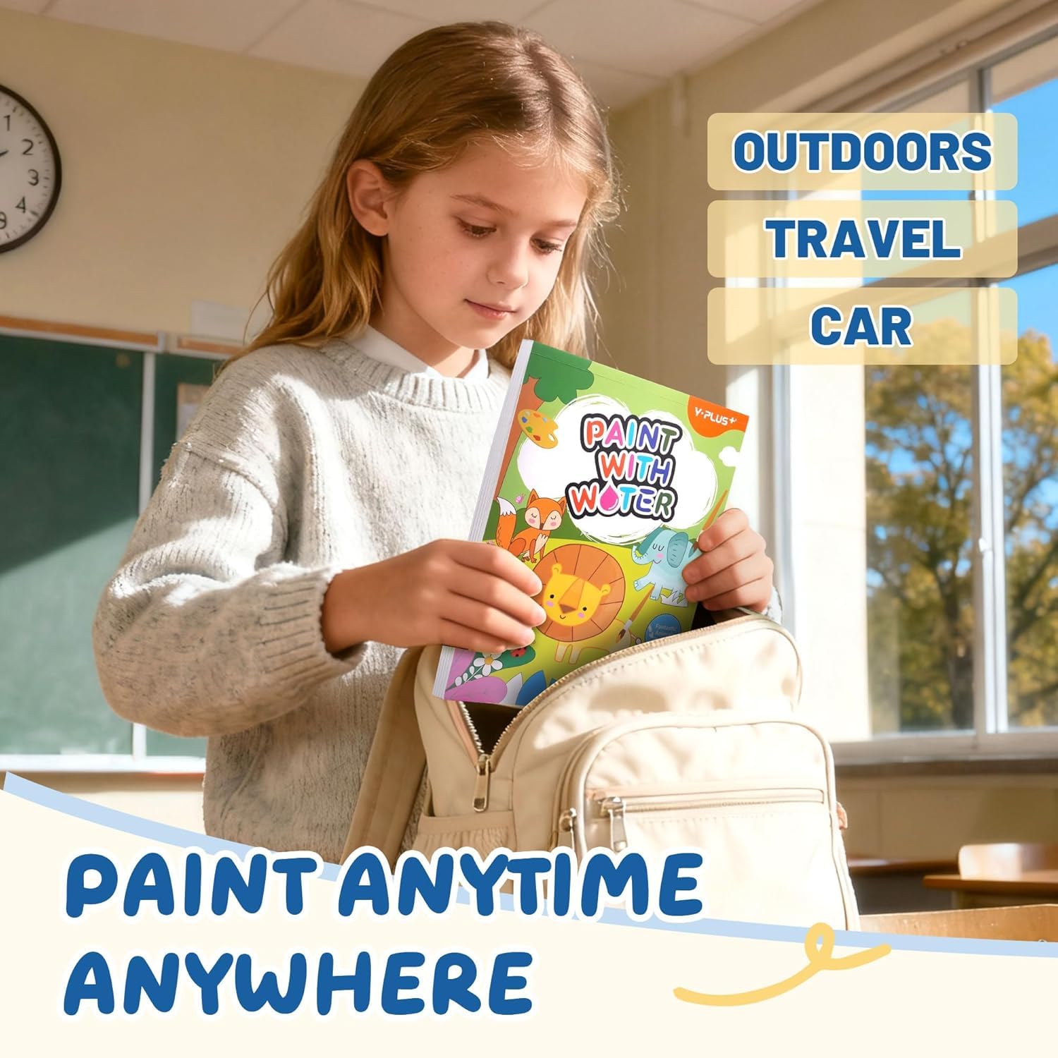 YPLUS Paint with Water Animals gift pack: perfect birthday present for toddlers