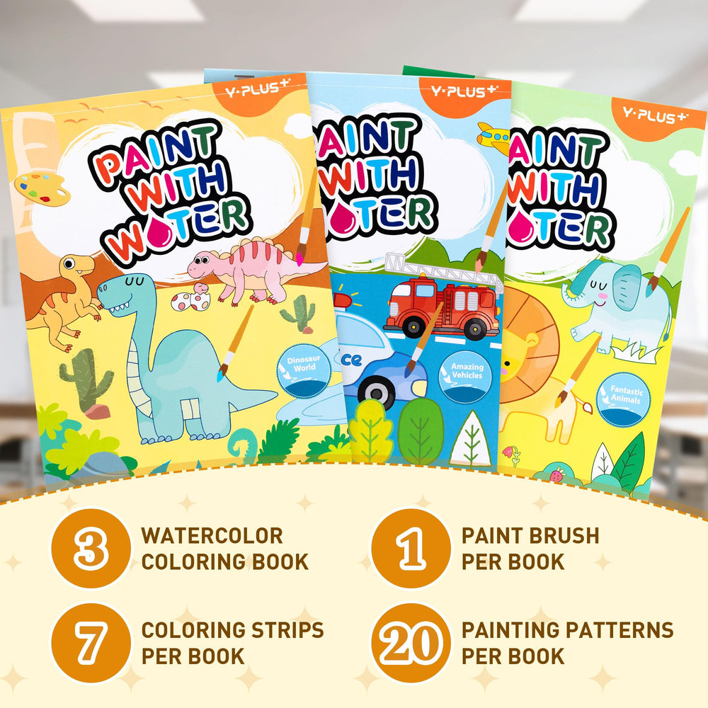 YPLUS Paint with Water Book forest scene pages encourage calm, creative play.