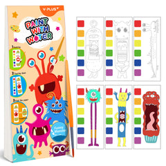 YPLUS Pocket Paint Water Book Princess Dress-Up page for on-the-go creative coloring.