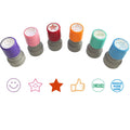 YQBOOM round teacher stamps set for classroom rewards and homework feedback.