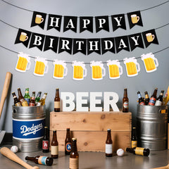 YQQYG cheers and beers decor creates a retro party vibe