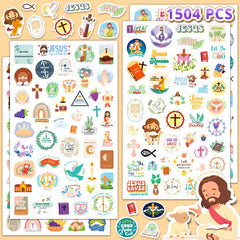Yqskt Christian stickers pack—waterproof designs for water bottles and journals