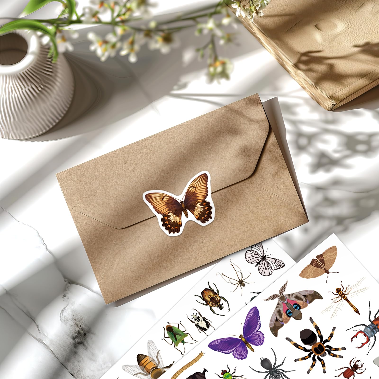 Yqskt bug stickers ideal for decorating laptops scrapbooks and cards