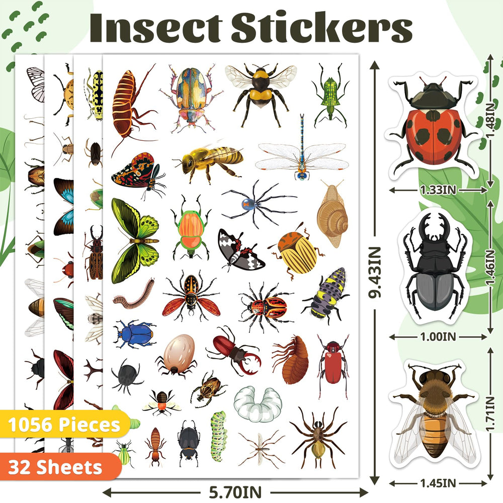 Yqskt bug stickers waterproof vinyl for durable laptops and bottles
