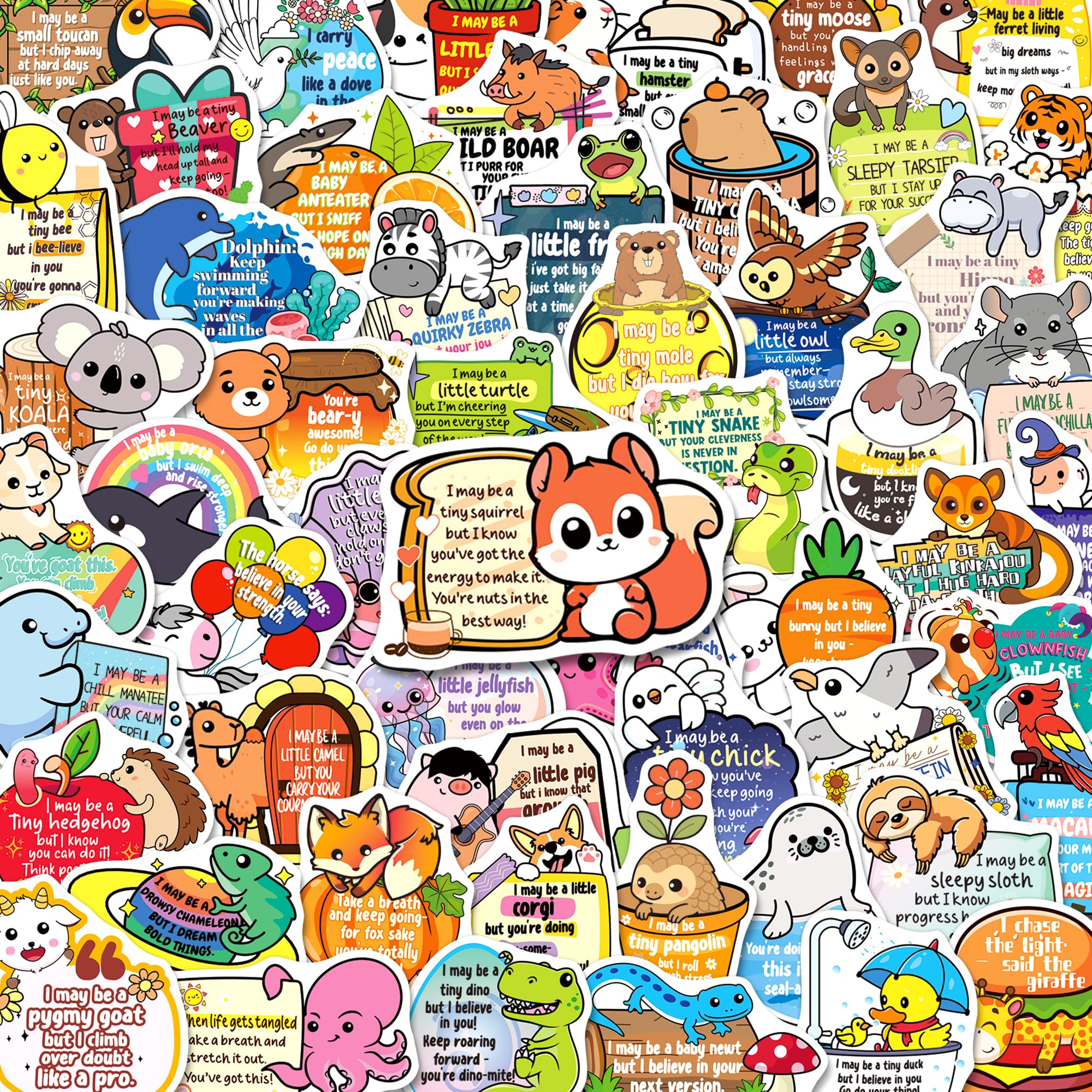 Yqskt emotional stickers for water bottle display to boost daily motivation.