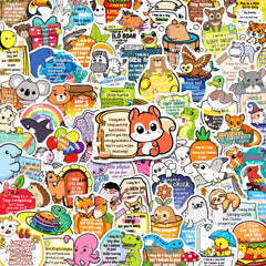 Yqskt emotional stickers for water bottle display to boost daily motivation.
